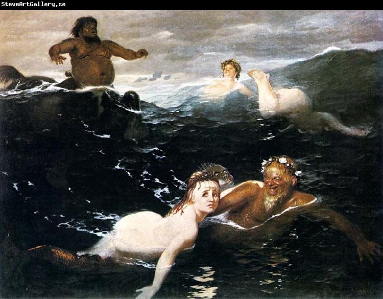 Arnold Bocklin Spiel der Wellen